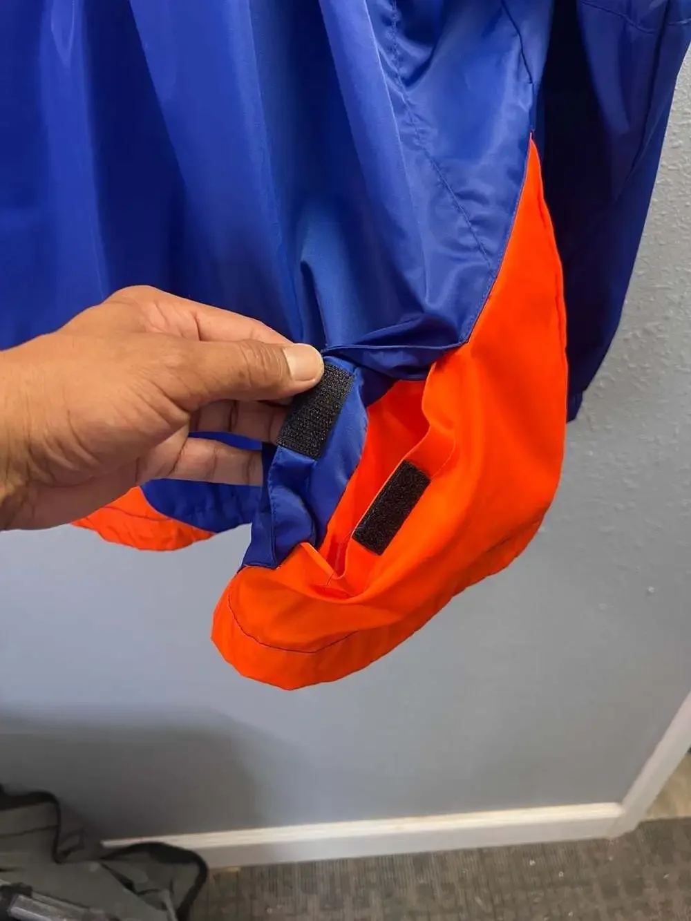 Vintage 90s Adidas Knicks Colorblock Windbreaker Jacket Size XL Blue Orange 0280
